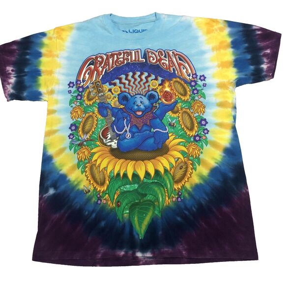 Grateful Dead 2006 Inspiration Tie Dye Shirt Size M Liquid Blue Y2K Festival - Picture 7 of 11